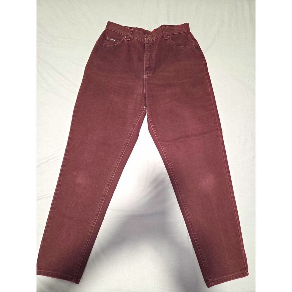 Vintage Denim Riders Womens High Rise Mom Jeans Size 16 MED 33W 30L Maroon USA